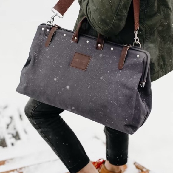 Line of trade canvas weekender bag gray duffel - Picture 3 of 10